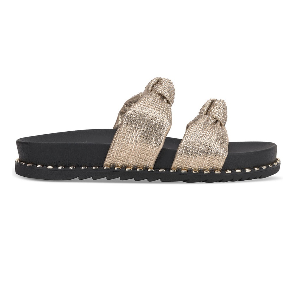 Jessica Simpson Women's Caralyna Knotted Footbed Sandals- Champagne- Size 6 - Picture 2 of 11